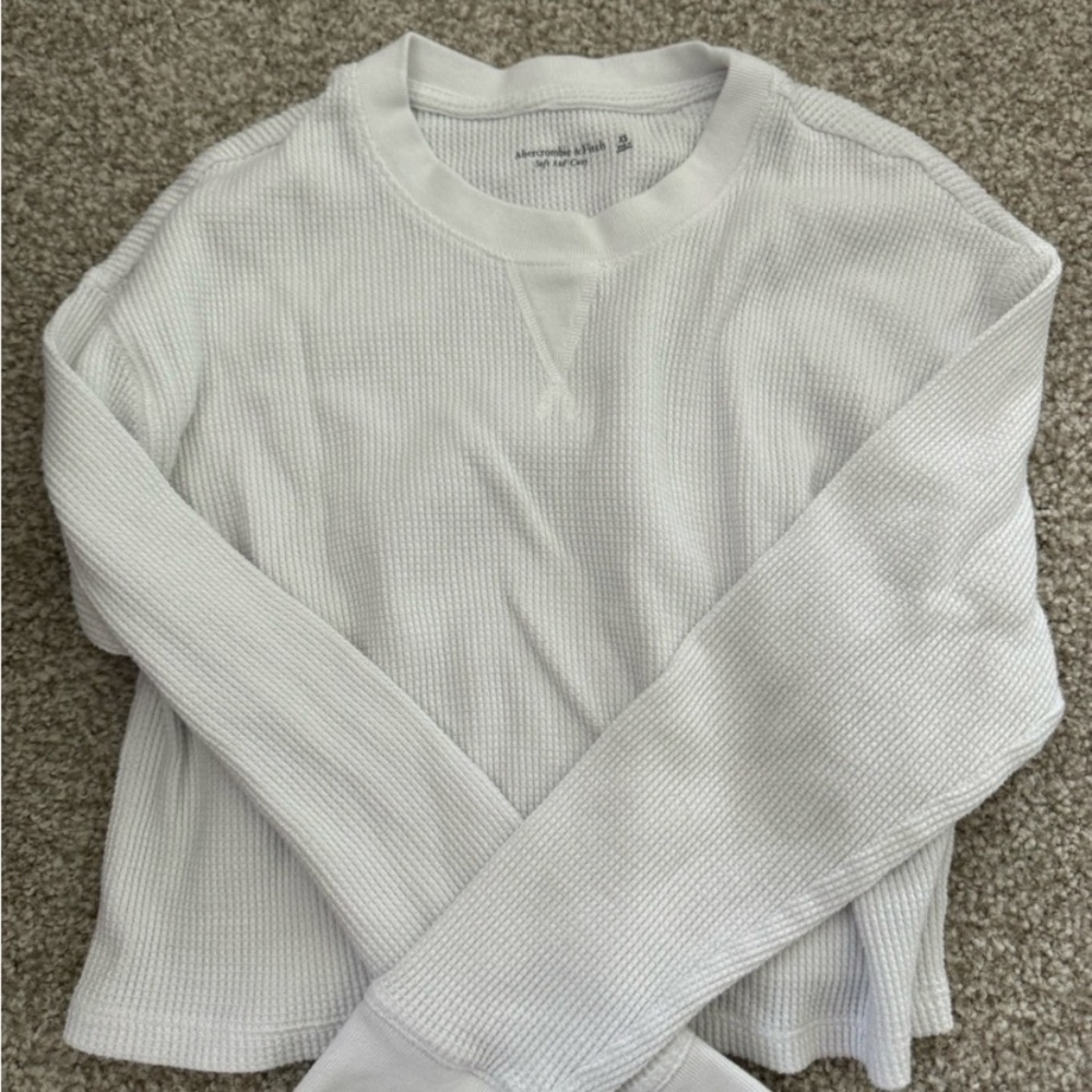 Abercrombie 2pack Cropped Waffle Longsleeves Soft AF - Picture 2 of 8